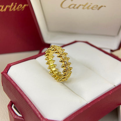 [LOXURA]CLASH 6.4MM SMALL FULL DIAMOND RING