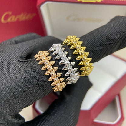 [LOXURA]CLASH 6.4MM SMALL FULL DIAMOND RING