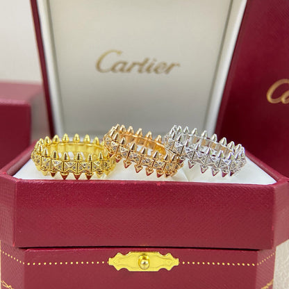 [LOXURA]CLASH 6.4MM SMALL FULL DIAMOND RING