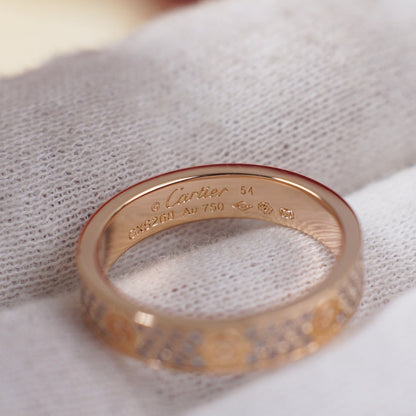 [LOXURA]LOVE RING 4.0MM DIAMOND PAVED