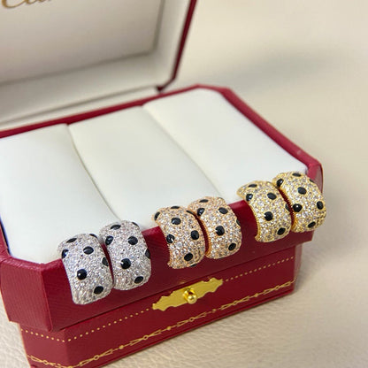 [LOXURA]PANTHERE MINI FULL DIAMOND EARRINGS