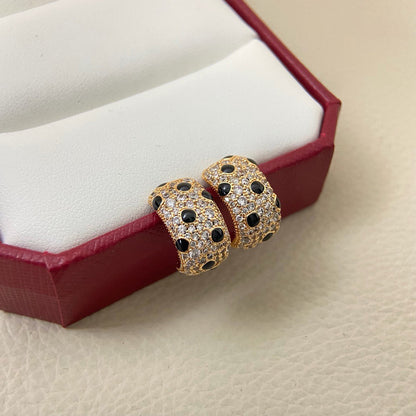 [LOXURA]PANTHERE MINI FULL DIAMOND EARRINGS