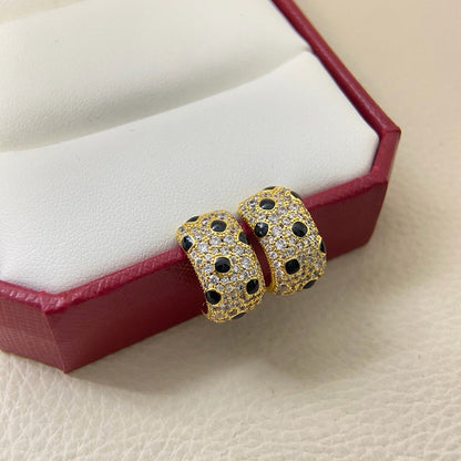 [LOXURA]PANTHERE MINI FULL DIAMOND EARRINGS