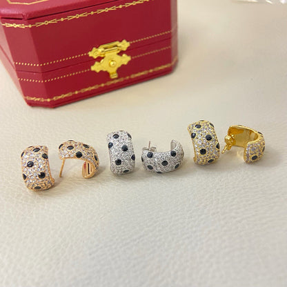 [LOXURA]PANTHERE MINI FULL DIAMOND EARRINGS