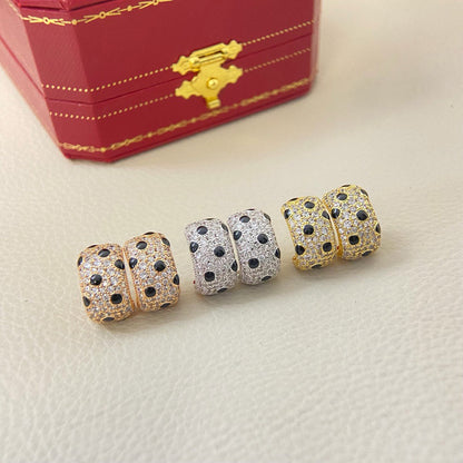 [LOXURA]PANTHERE MINI FULL DIAMOND EARRINGS