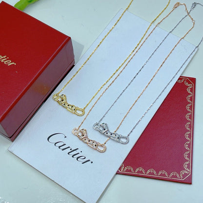[LOXURA]PANTHERE PAVED DIAMOND NECKLACE