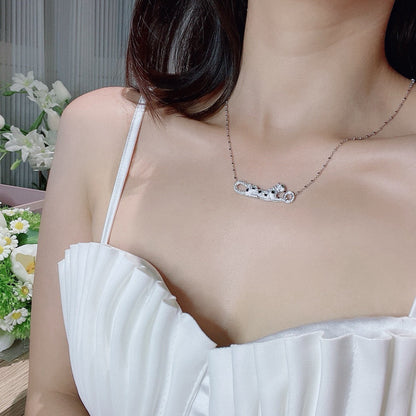 [LOXURA]PANTHERE PAVED DIAMOND NECKLACE