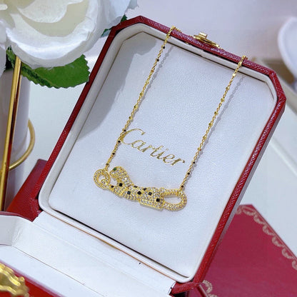 [LOXURA]PANTHERE PAVED DIAMOND NECKLACE