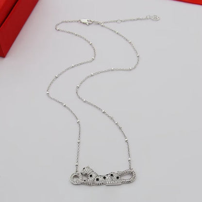 [LOXURA]PANTHERE PAVED DIAMOND NECKLACE