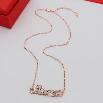 [LOXURA]PANTHERE PAVED DIAMOND NECKLACE