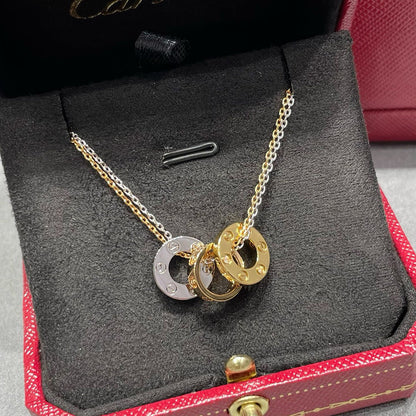 [LOXURA]LOVE 6 DIAMOND PENDANT NECKLACE
