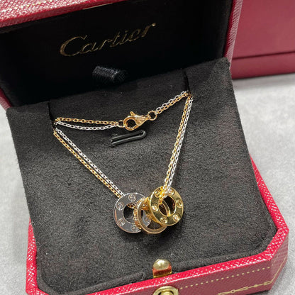 [LOXURA]LOVE 6 DIAMOND PENDANT NECKLACE