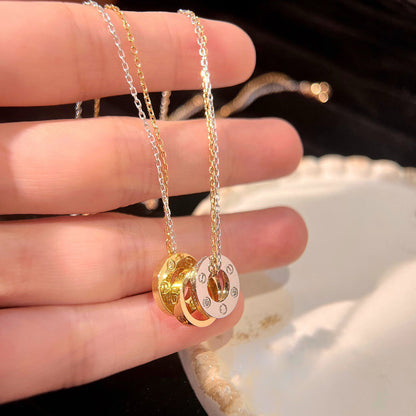 [LOXURA]LOVE 6 DIAMOND PENDANT NECKLACE