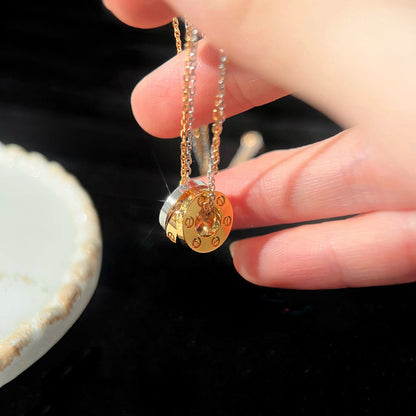 [LOXURA]LOVE 6 DIAMOND PENDANT NECKLACE
