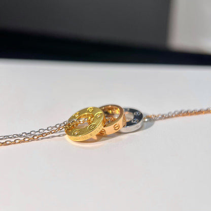 [LOXURA]LOVE 6 DIAMOND PENDANT NECKLACE