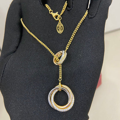 [LOXURA]TRINITY DIAMONDS NECKLACE