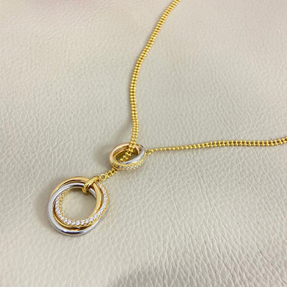 [LOXURA]TRINITY DIAMONDS NECKLACE