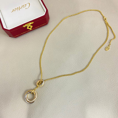 [LOXURA]TRINITY DIAMONDS NECKLACE