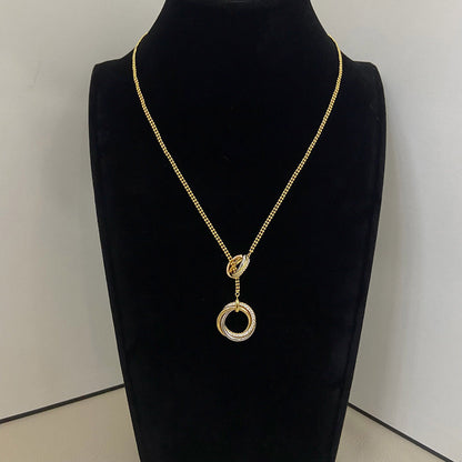 [LOXURA]TRINITY DIAMONDS NECKLACE