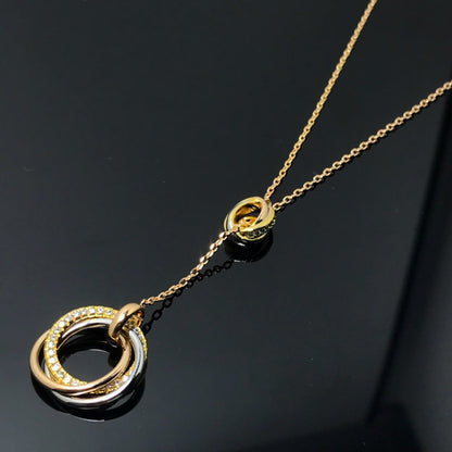 [LOXURA]TRINITY DIAMONDS NECKLACE