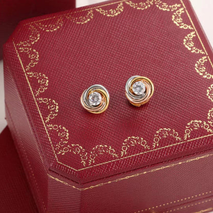 [LOXURA]TRINITY STUD DIAMOND EARRINGS