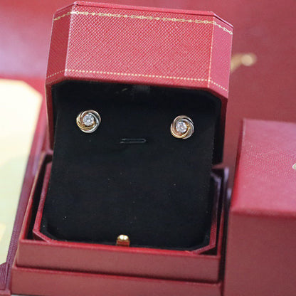 [LOXURA]TRINITY STUD DIAMOND EARRINGS