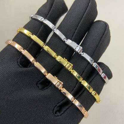 [LOXURA]PANTHERE HALF DIAMOND ON CHAIN BRACELET