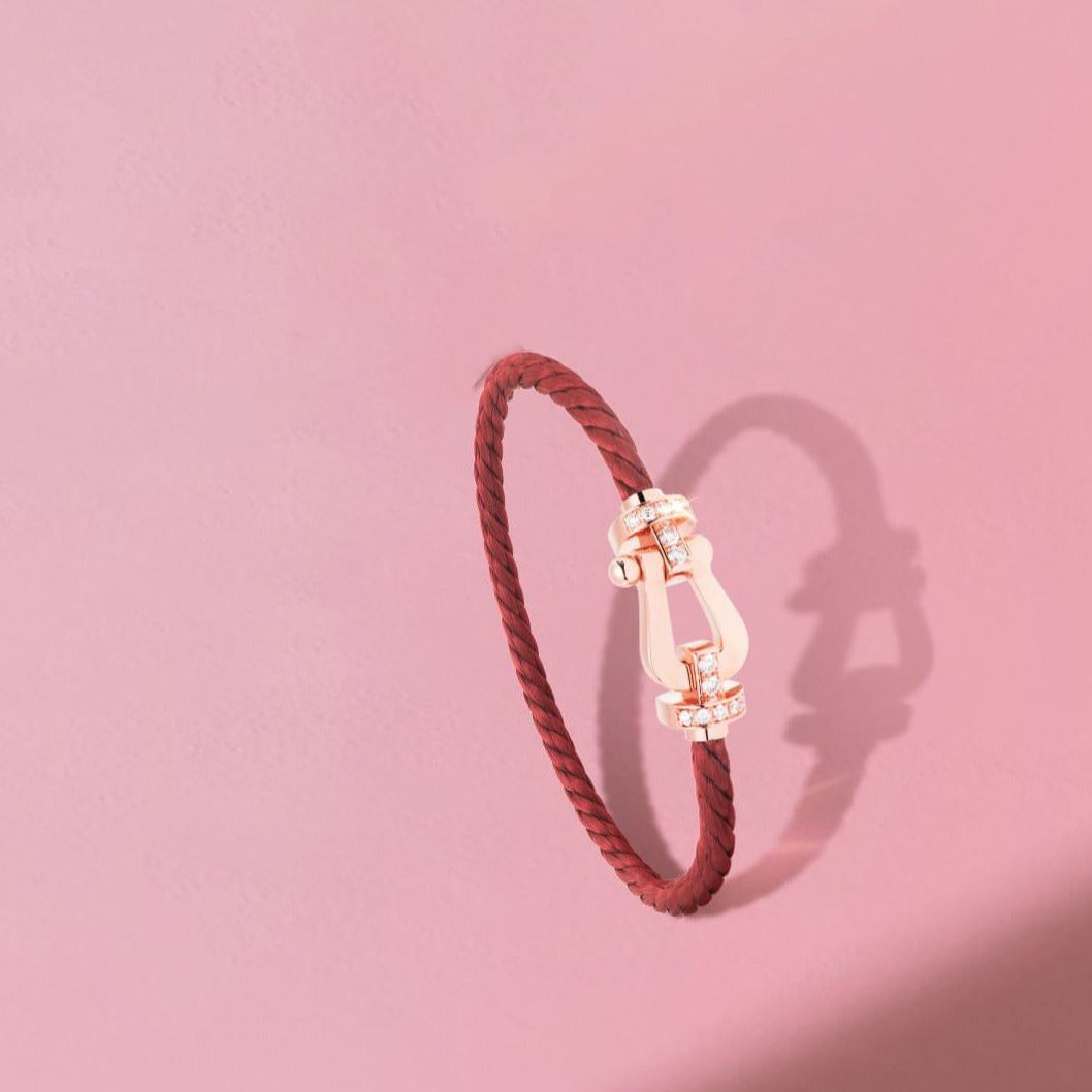 [LOXURA]FORCE 10 HALF DIAMOND PINK GOLD RED CORDERI LARGE AND MEDIUM MODEL