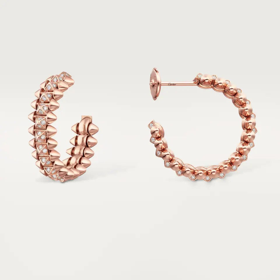 [LOXURA]CLASH 6.4MM FULL DIAMOND SMALL EARRINGS