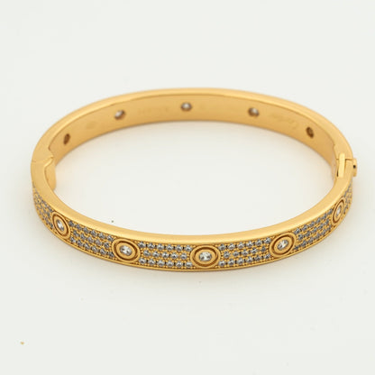 [LOXURA]LOVE BRACELET 6.1MM DIAMOND-PAVED 10 BIG DIAMONDS