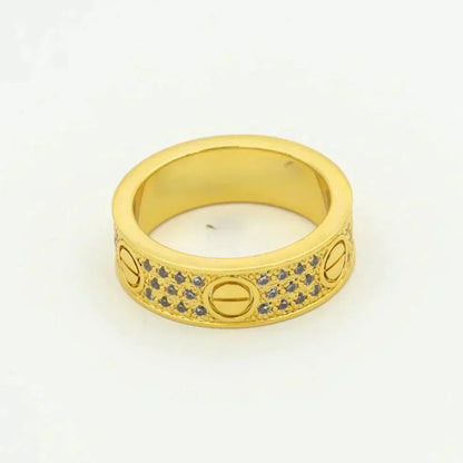 [LOXURA]LOVE RING 5.5MM DIAMONDS PAVED