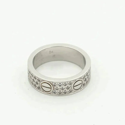 [LOXURA]LOVE RING 5.5MM DIAMONDS PAVED