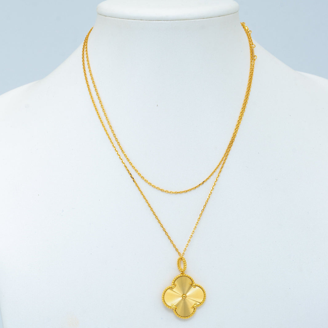 [LOXURA]CLOVER 25MM PEDANT NECKLACE GOLD