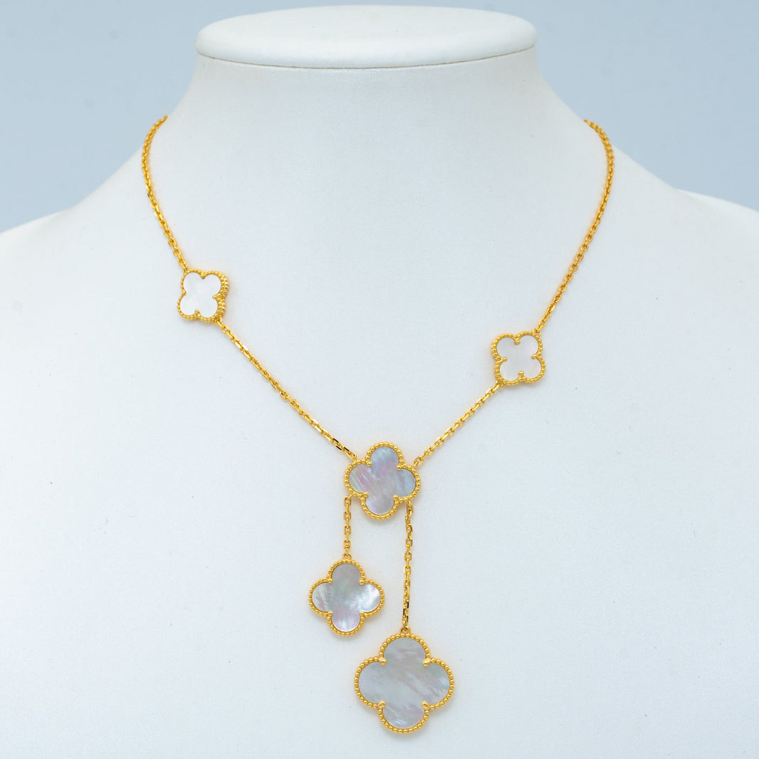 [LOXURA]CLOVER MOTHER OF PEARL NECKLACE 6 MOTIF