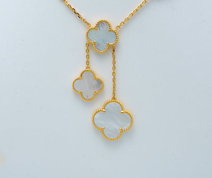 [LOXURA]CLOVER MOTHER OF PEARL NECKLACE 6 MOTIF