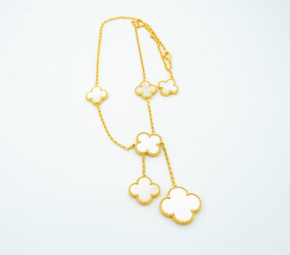 [LOXURA]CLOVER MOTHER OF PEARL NECKLACE 6 MOTIF