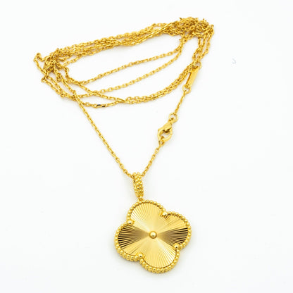 [LOXURA]CLOVER 25MM PEDANT NECKLACE GOLD