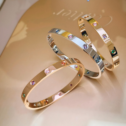 [LOXURA]2026 RAINBOW LOVE BRACELET 6.1MM  10 DIAMONDS