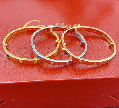 [LOXURA]2026 RAINBOW LOVE BRACELET 6.1MM  10 DIAMONDS