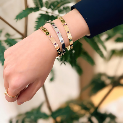 [LOXURA]2026 RAINBOW LOVE BRACELET 6.1MM  10 DIAMONDS