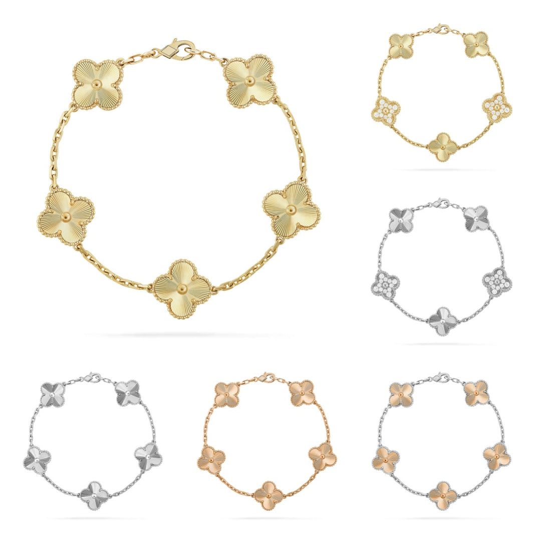 [LOXURA] CLOVER 5 MOTIF LASER BRACELET COLLECTION