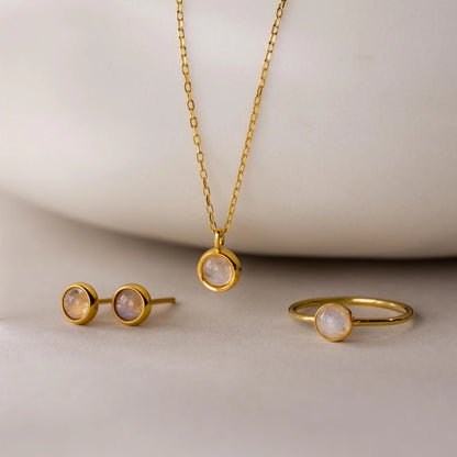 Moonstone Charm Necklace