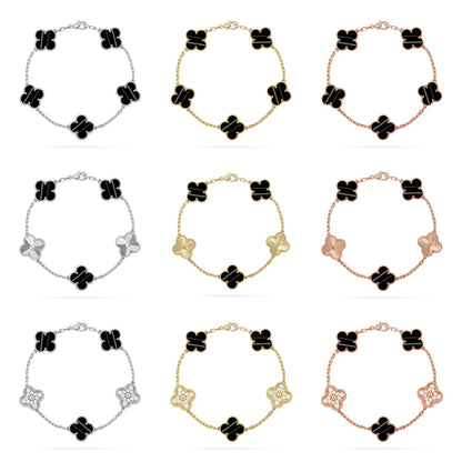 [LOXURA] CLOVER 5 MOTIF PULSAR STONE BRACELET COLLECTION