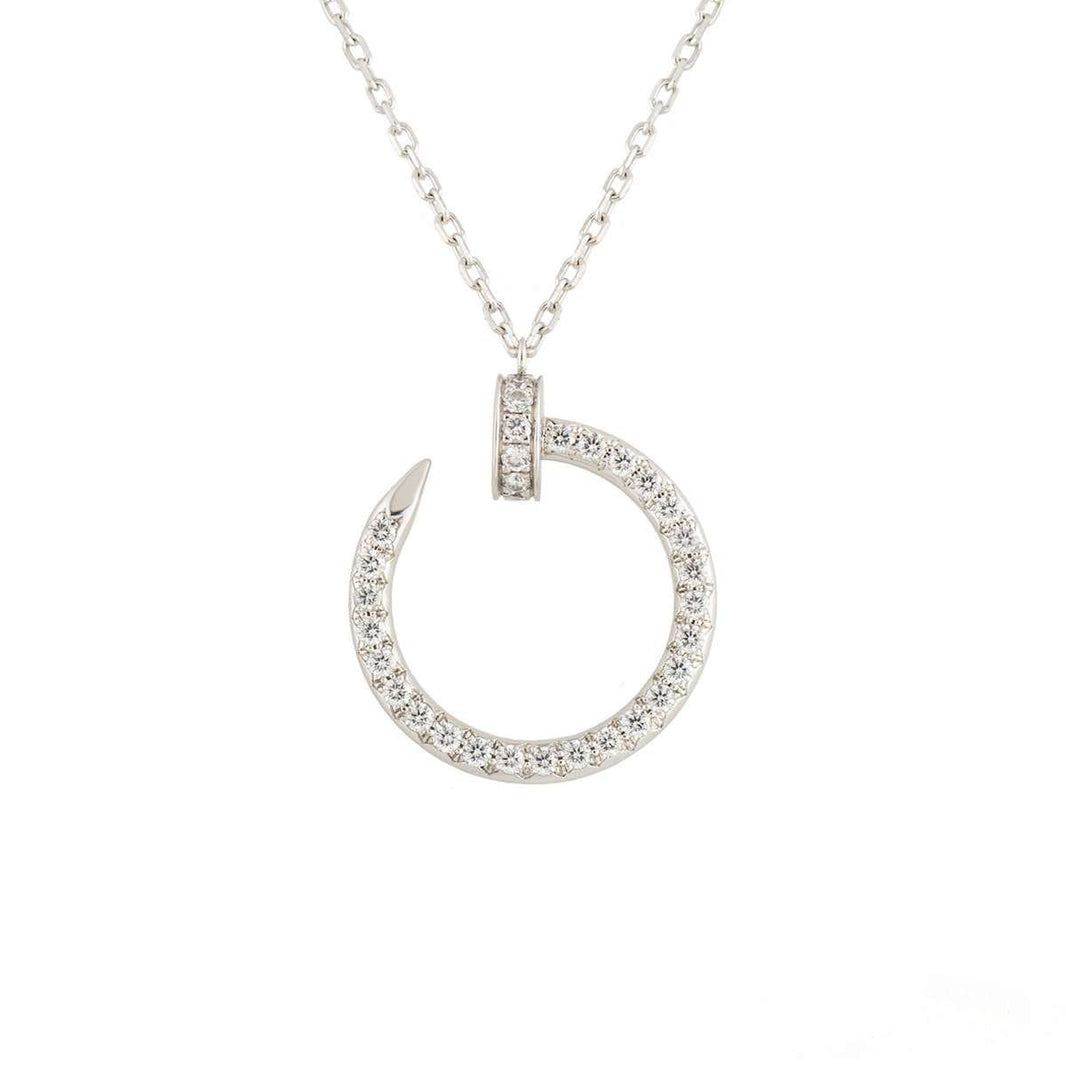 [LOXURA]JUSTE NECKLACE SILVER DIAMONDS
