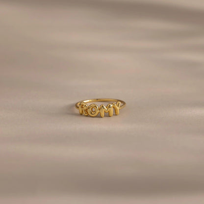Bubble Name Ring