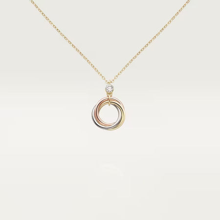 [LOXURA]TRINITY  NECKLACE 1 DIAMOND