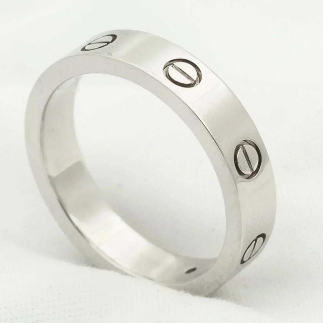 [LOXURA]LOVE RING 4MM 1 DIAMOND SILVER