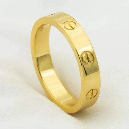 [LOXURA]LOVE RING 4MM 1 DIAMOND GOLD