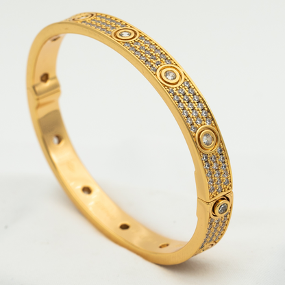 [LOXURA]LOVE BRACELET 6.1MM DIAMOND-PAVED 10 BIG DIAMONDS