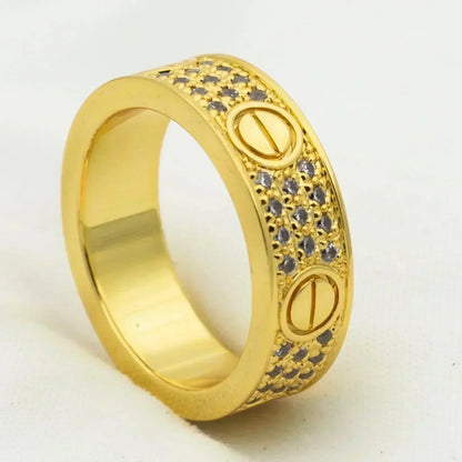 [LOXURA]LOVE RING 5.5MM DIAMONDS PAVED